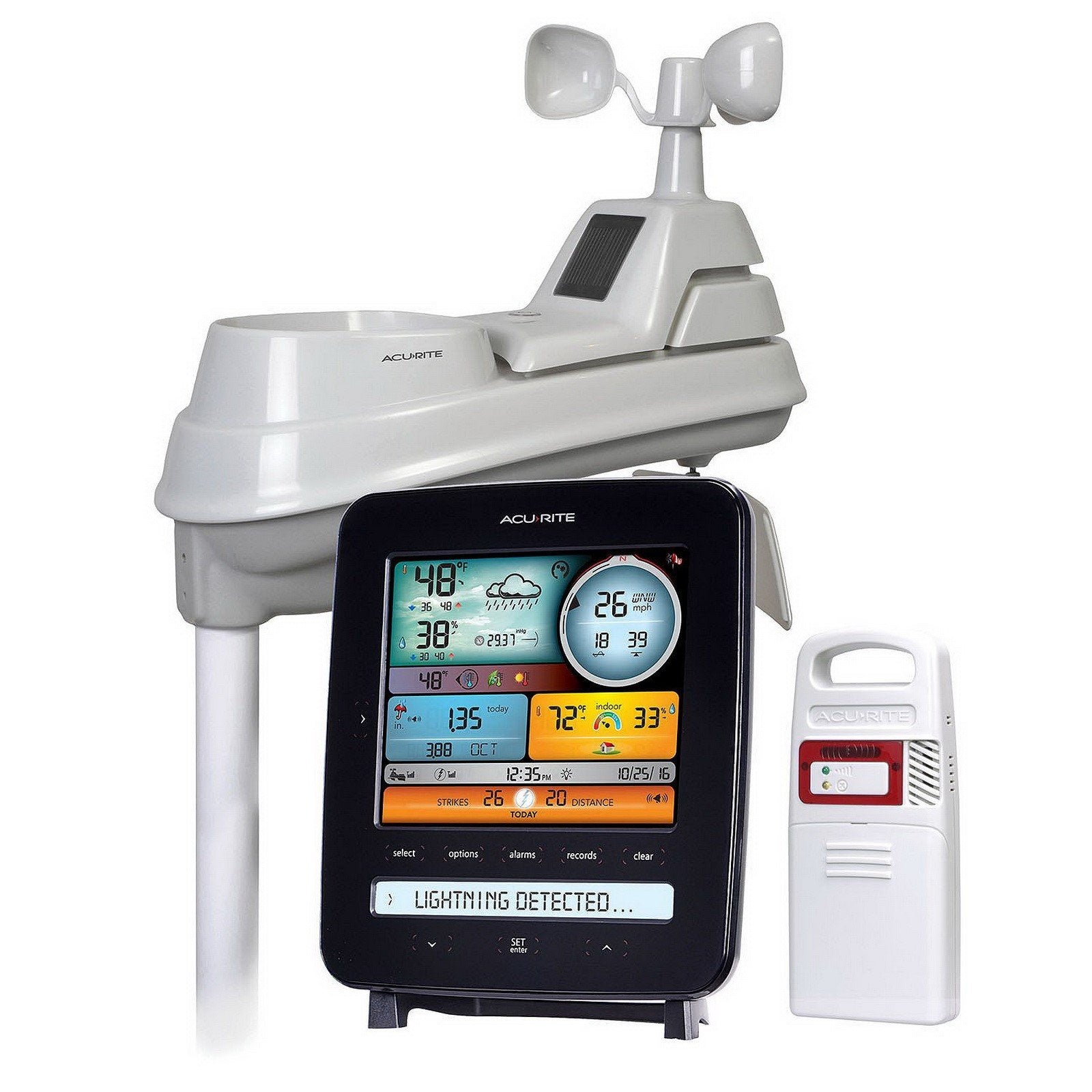 AcuRite Lightning Detector 5 in 1 Weather Station Wireless Sensor Rain ...