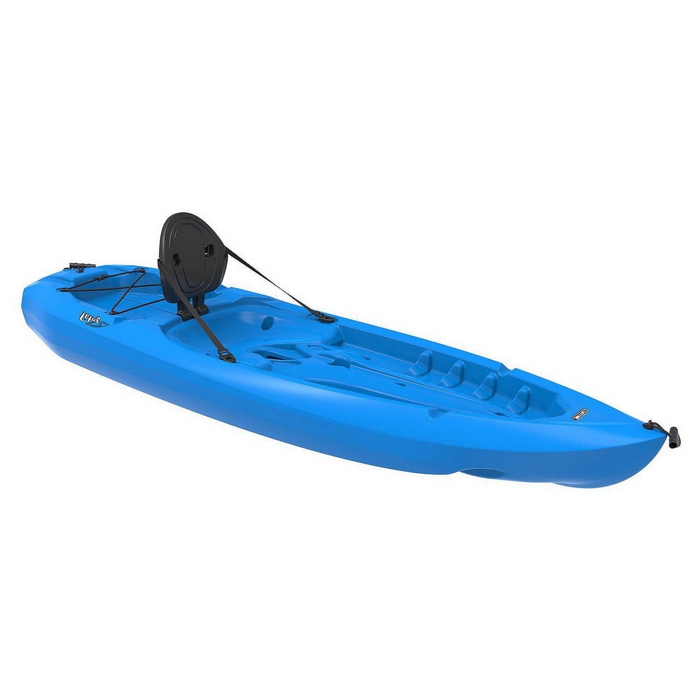 Two 8' Adult Kayaks with Paddles and Backrest Blue 2 pack HDPE Plastic Lifetime