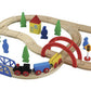Wooden Toy Train Set Hardwood 40 pc Train Set Wood Brio Thomas Compatible