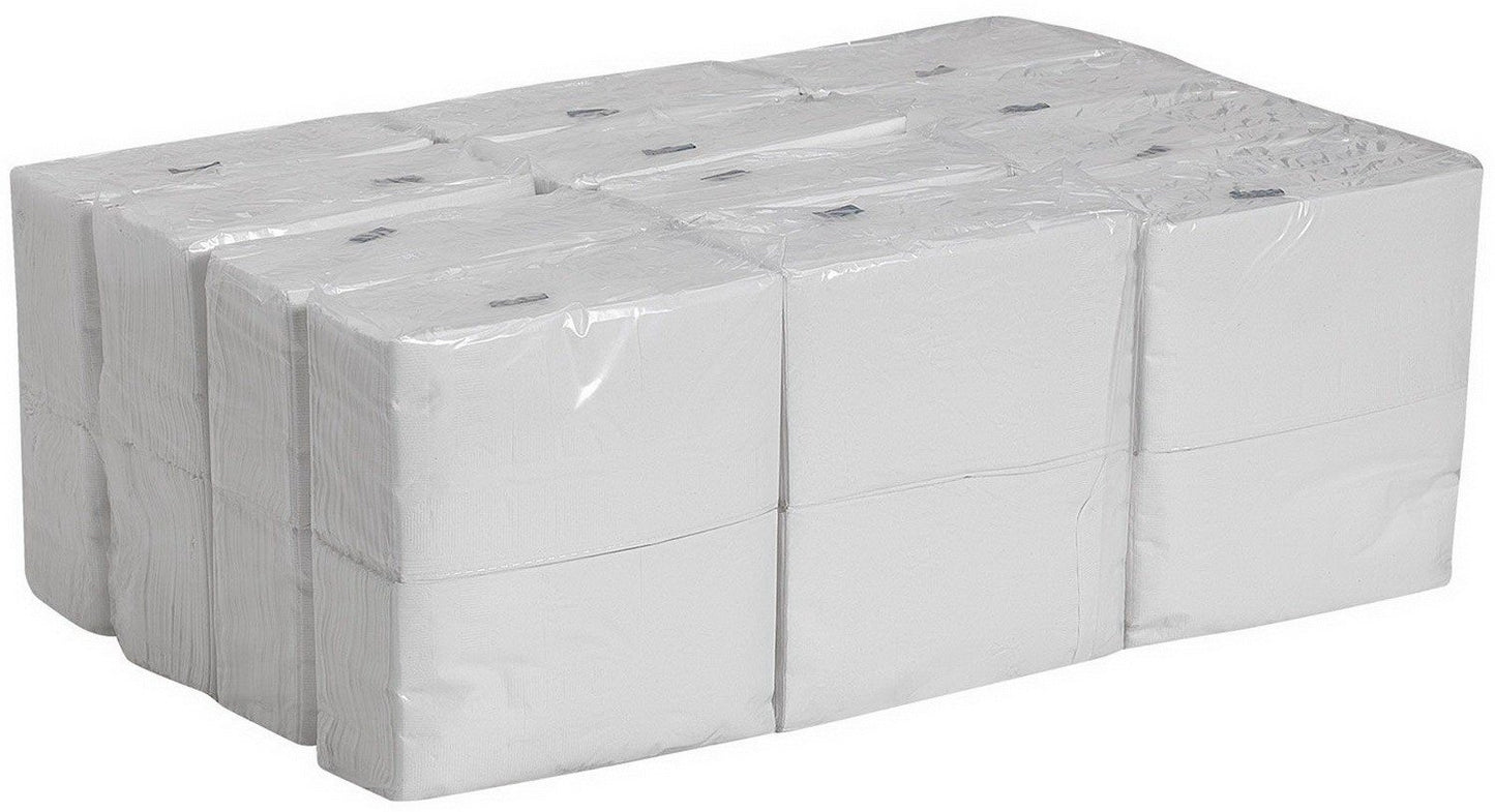 1,200 2-Ply 1/8 Fold Dinner Napkins 17" x 15" White Paper Restaurant Marathon