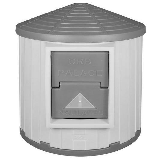 Insulated Raised Floor Dog House Colossal Round Barn Premium Palace Plastic