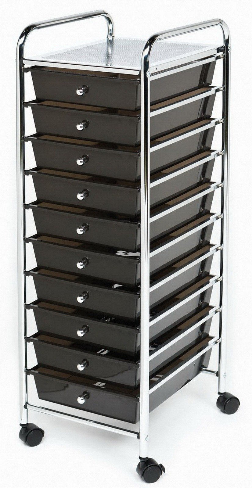 10 Drawer Rolling Scrapbook Paper Storage Organizer Cart Office School Tools