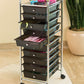 10 Drawer Rolling Scrapbook Paper Storage Organizer Cart Office School Tools