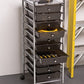 10 Drawer Rolling Scrapbook Paper Storage Organizer Cart Office School Tools