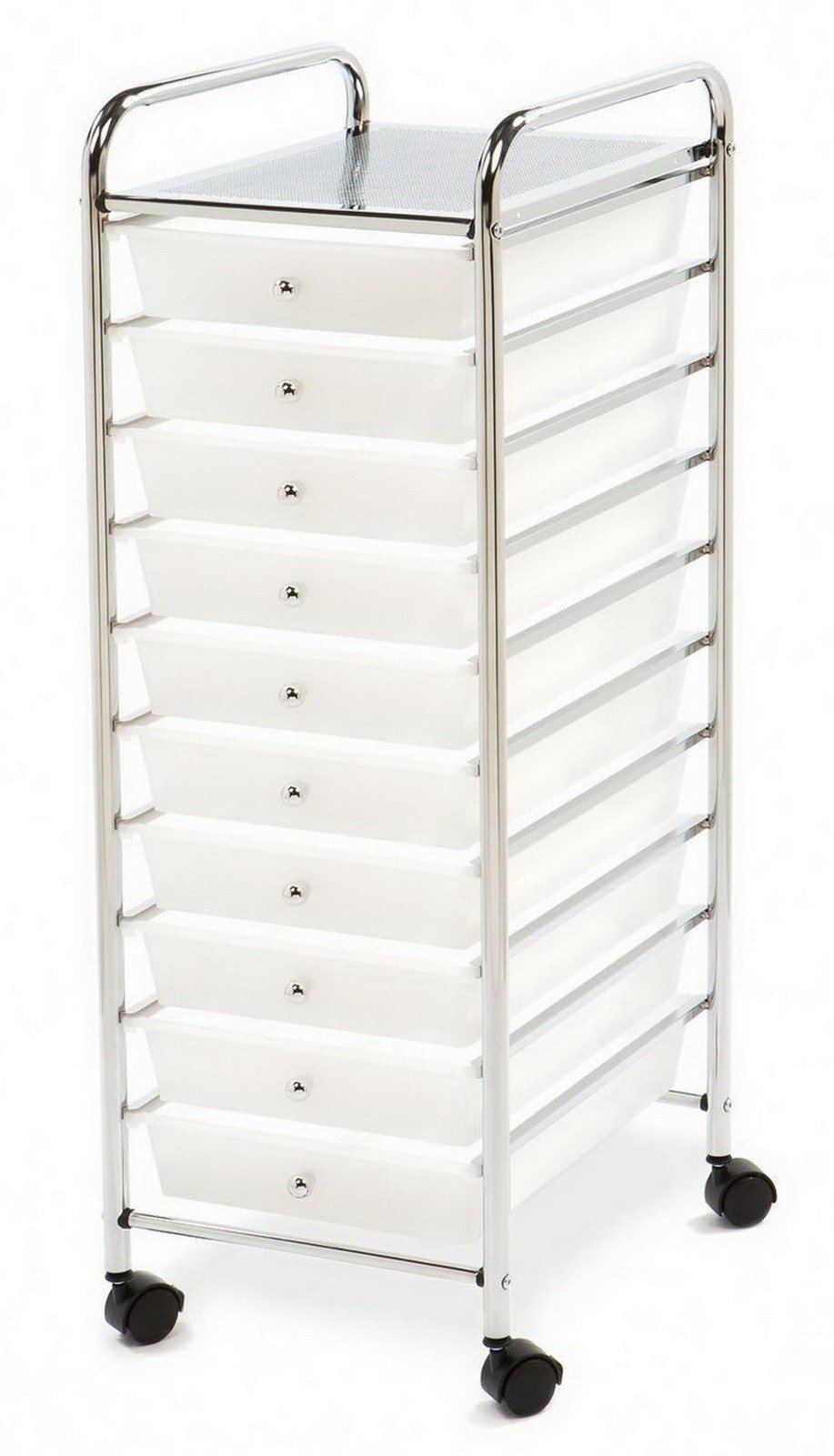 10 Drawer Rolling Scrapbook Paper Storage Organizer Cart Office School Tools