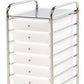 10 Drawer Rolling Scrapbook Paper Storage Organizer Cart Office School Tools
