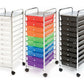 10 Drawer Rolling Scrapbook Paper Storage Organizer Cart Office School Tools