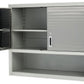 Metal Locking Wall Cabinet Tool Shop Garage Storage Shelf Heavy-Duty Steel