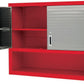 Metal Locking Wall Cabinet Tool Shop Garage Storage Shelf Heavy-Duty Steel