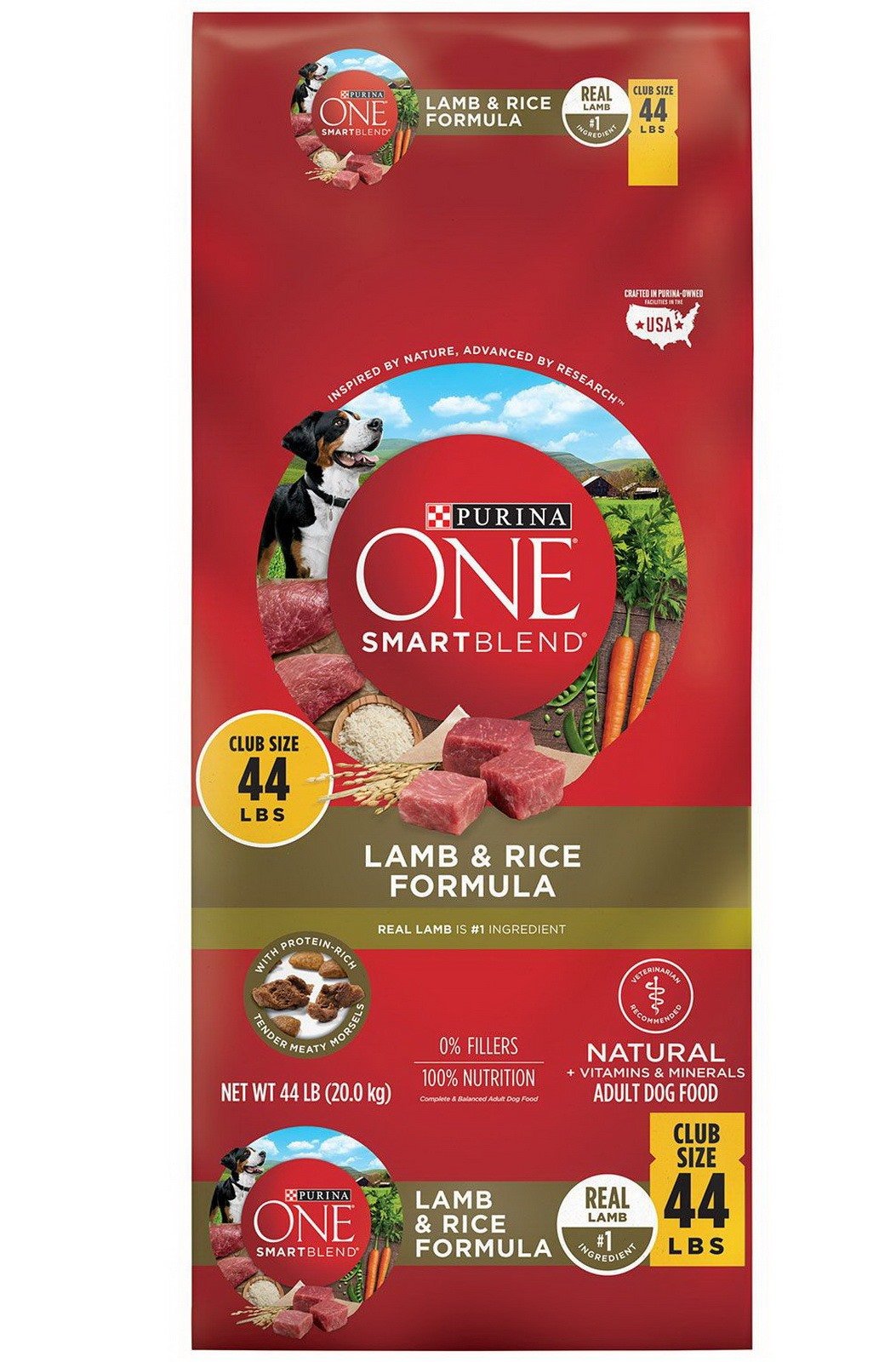 Purina One SmartBlend Adult Dry Dog Food Lamb & Rice 44 lb / True Instinct 40 lb