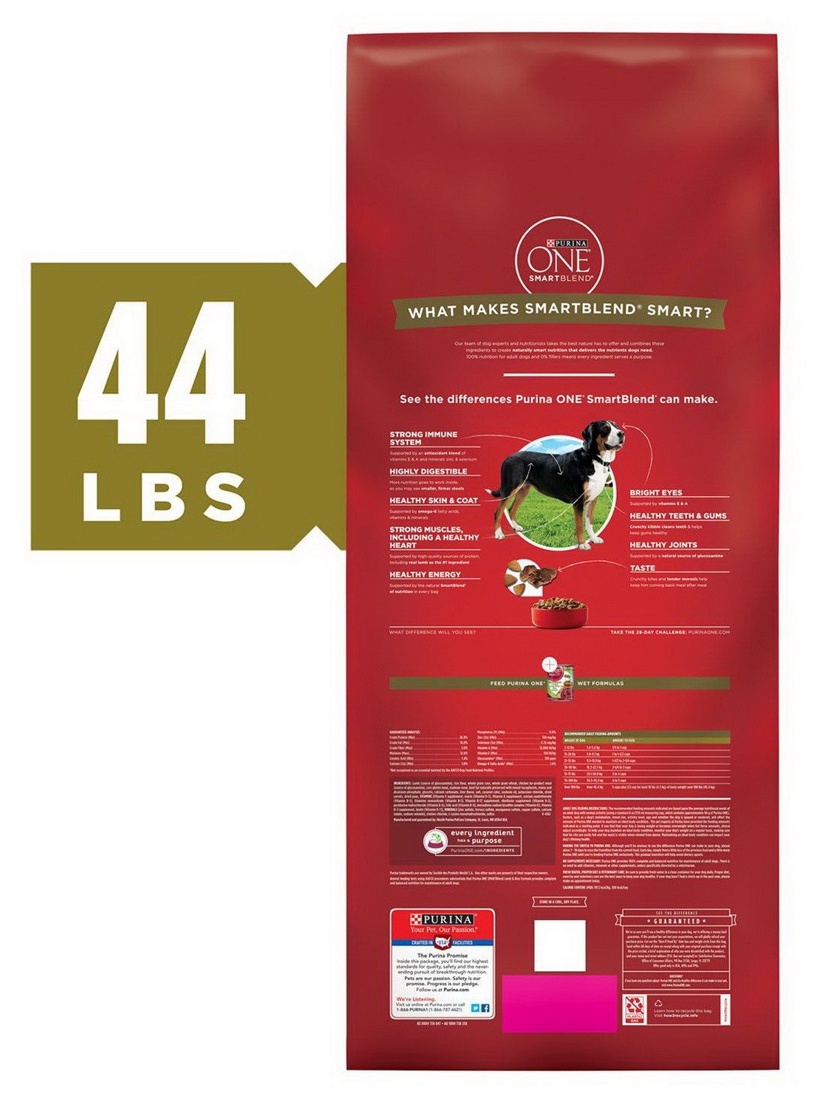 Purina One SmartBlend Adult Dry Dog Food Lamb & Rice 44 lb / True Instinct 40 lb