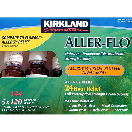 Kirkland Aller-Flo Allergy Relief Nasal Spray Hay Fever Fluticasone .62 oz