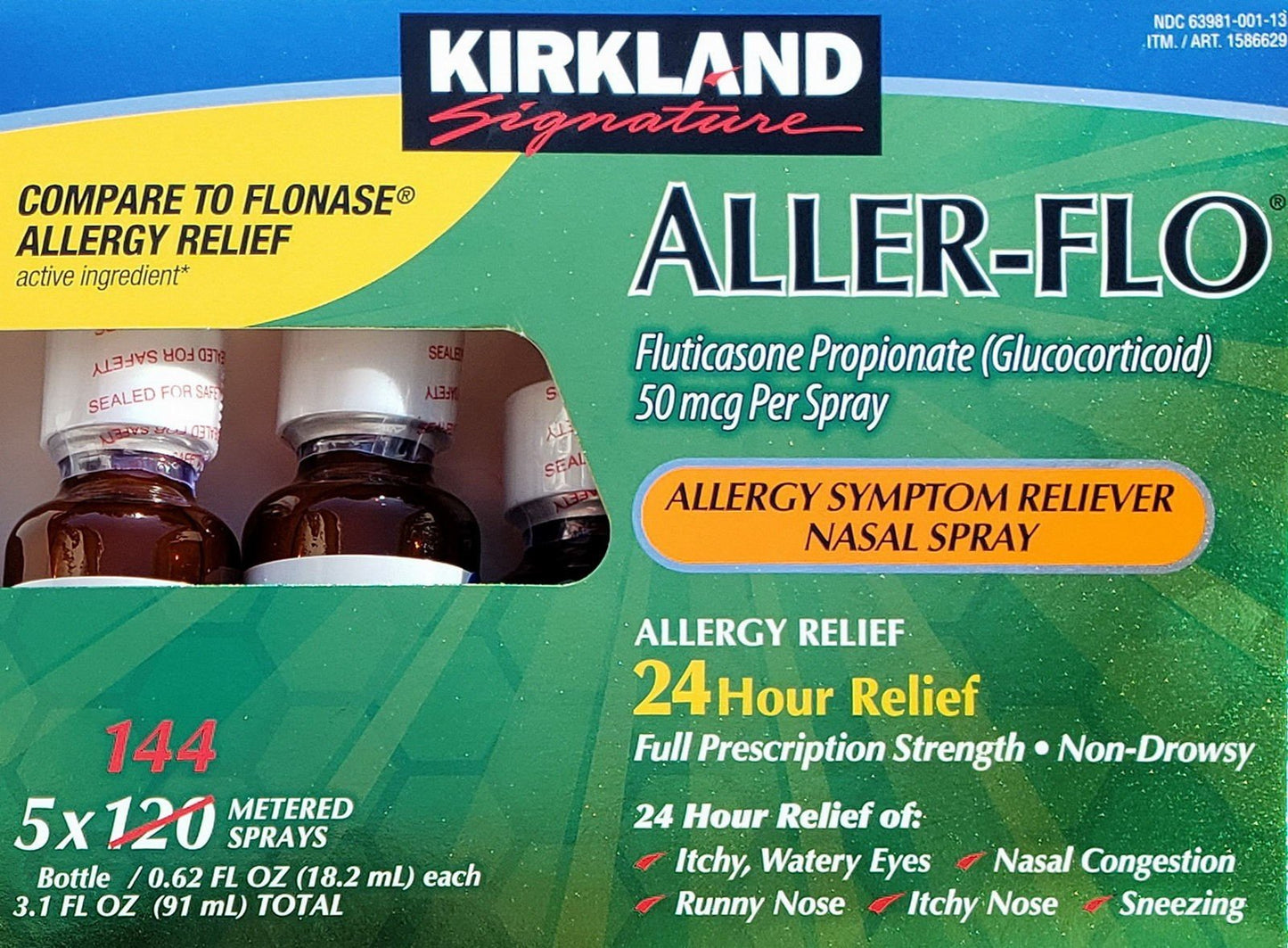 Kirkland Aller-Flo Allergy Relief Nasal Spray Hay Fever Fluticasone .62 oz