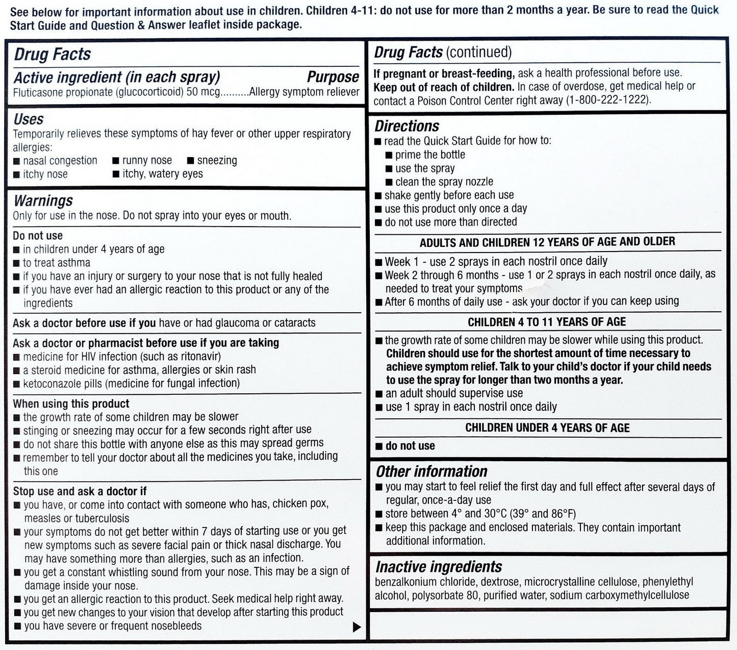 Kirkland Aller-Flo Allergy Relief Nasal Spray Hay Fever Fluticasone .62 oz
