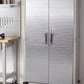 UltraHD Steel Storage Cabinet with Wheels Stainless Doors 72 x 36 x 18 Rolling