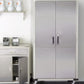 UltraHD Steel Storage Cabinet with Wheels Stainless Doors 72 x 36 x 18 Rolling
