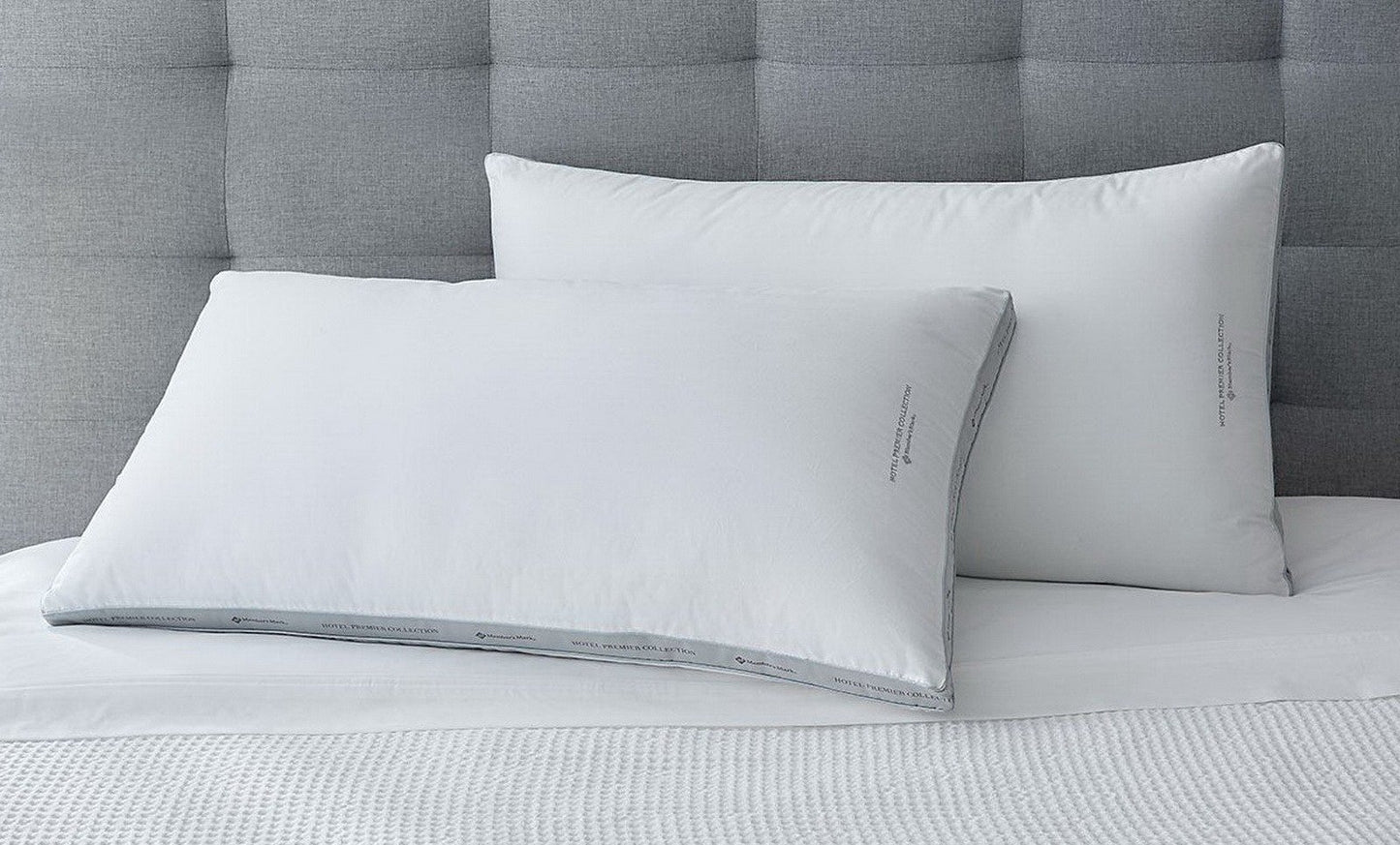 King Queen Size Bed Pillow 2 Pack 500 Thread Count Cotton Down Alternative Fill