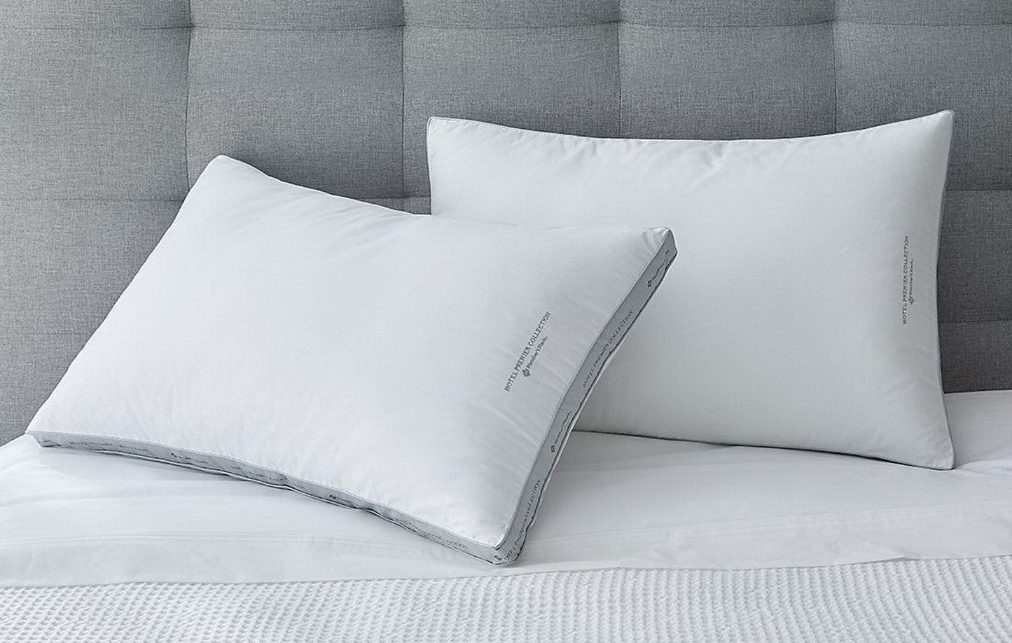 King Queen Size Bed Pillow 2 Pack 500 Thread Count Cotton Down Alternative Fill