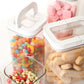 Flip Lock Food Storage Containers 8 Piece Set Airtight Lids Clear Plastic
