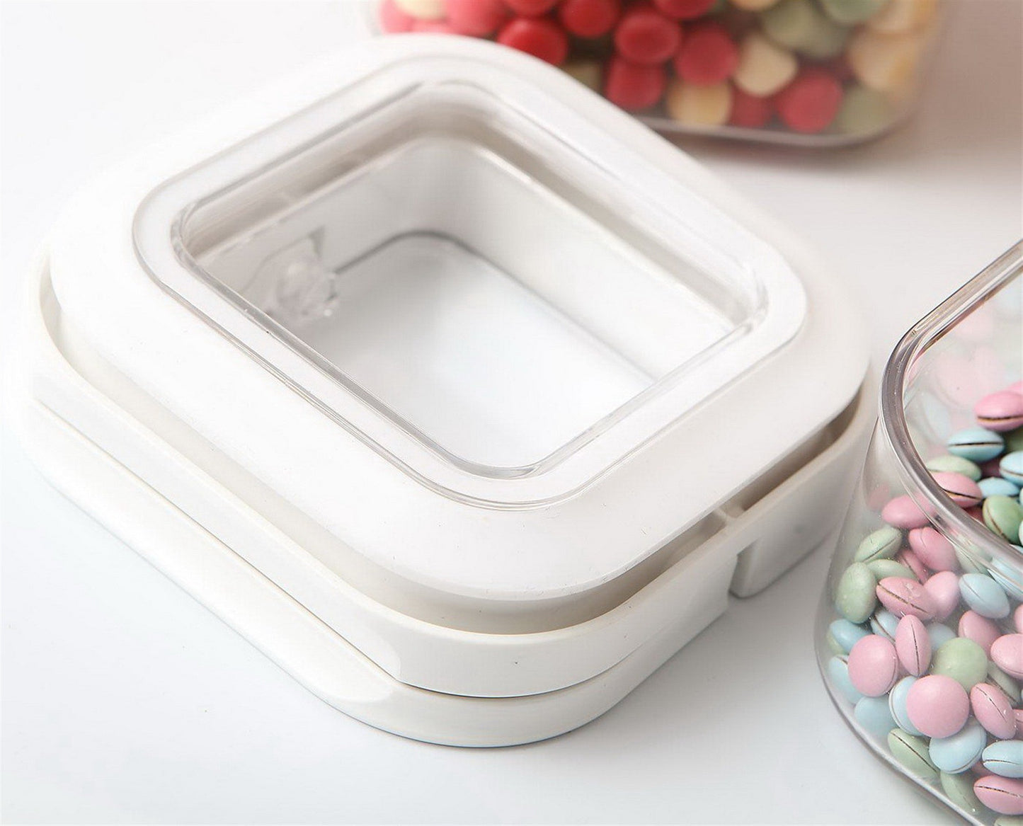 Flip Lock Food Storage Containers 8 Piece Set Airtight Lids Clear Plastic