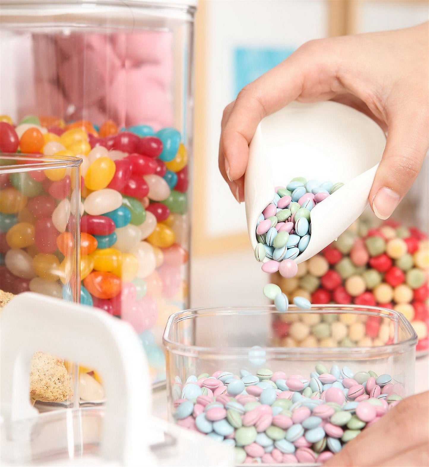 Flip Lock Food Storage Containers 8 Piece Set Airtight Lids Clear Plastic