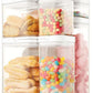 Flip Lock Food Storage Containers 8 Piece Set Airtight Lids Clear Plastic