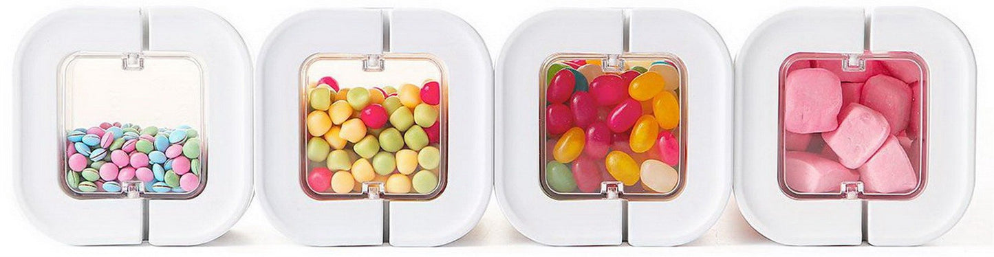 Flip Lock Food Storage Containers 8 Piece Set Airtight Lids Clear Plastic