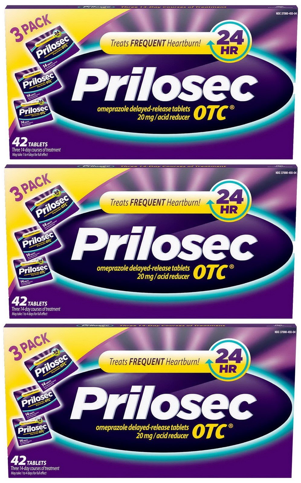 Prilosec OTC 20 mg 42 Tablets Heartburn Acid Reducer Omeprazole Delayed Release