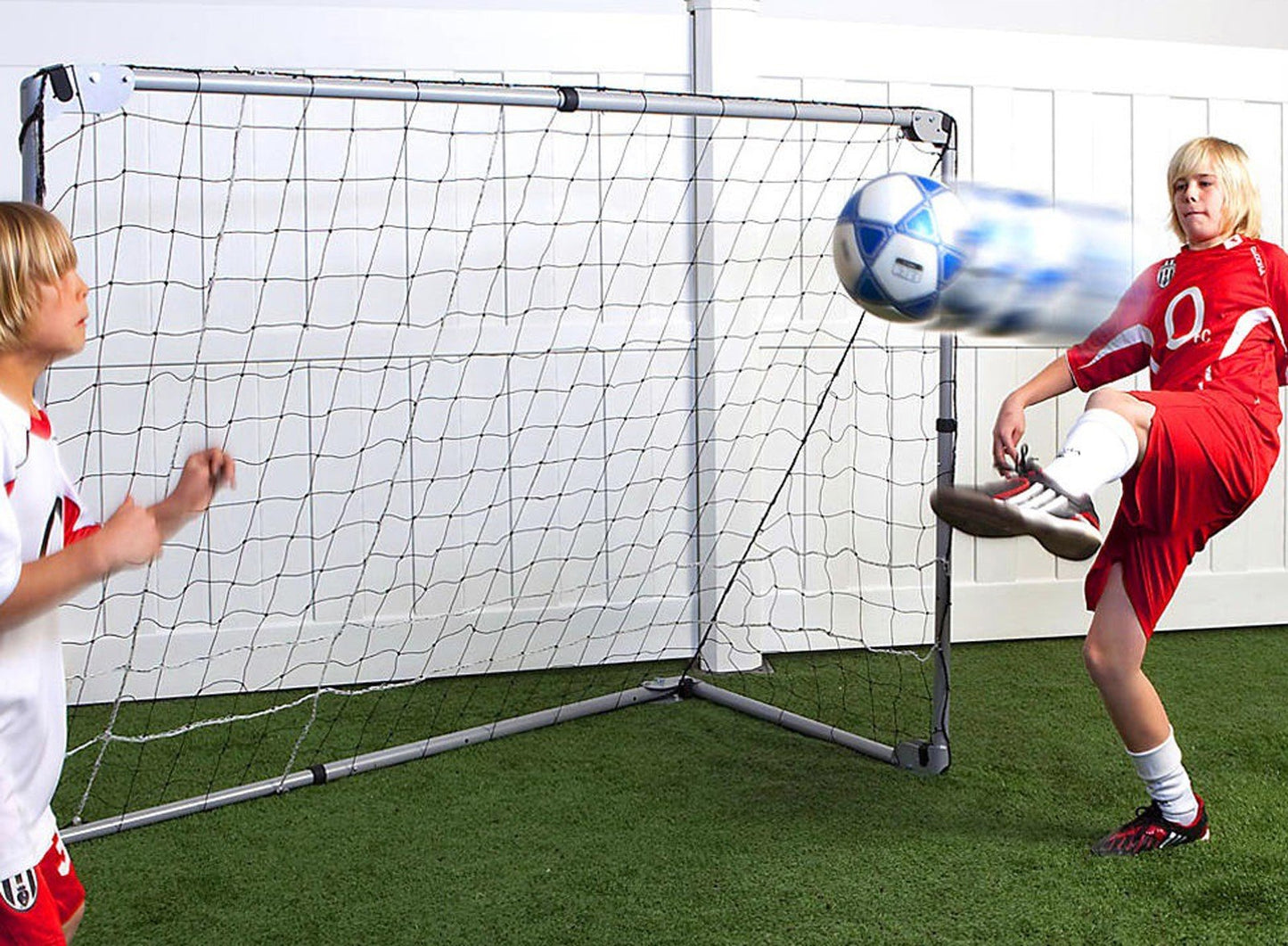 Portable Soccer Goal Adjustable Size Folding Steel Frame 5' x 7' Wide Lifetime