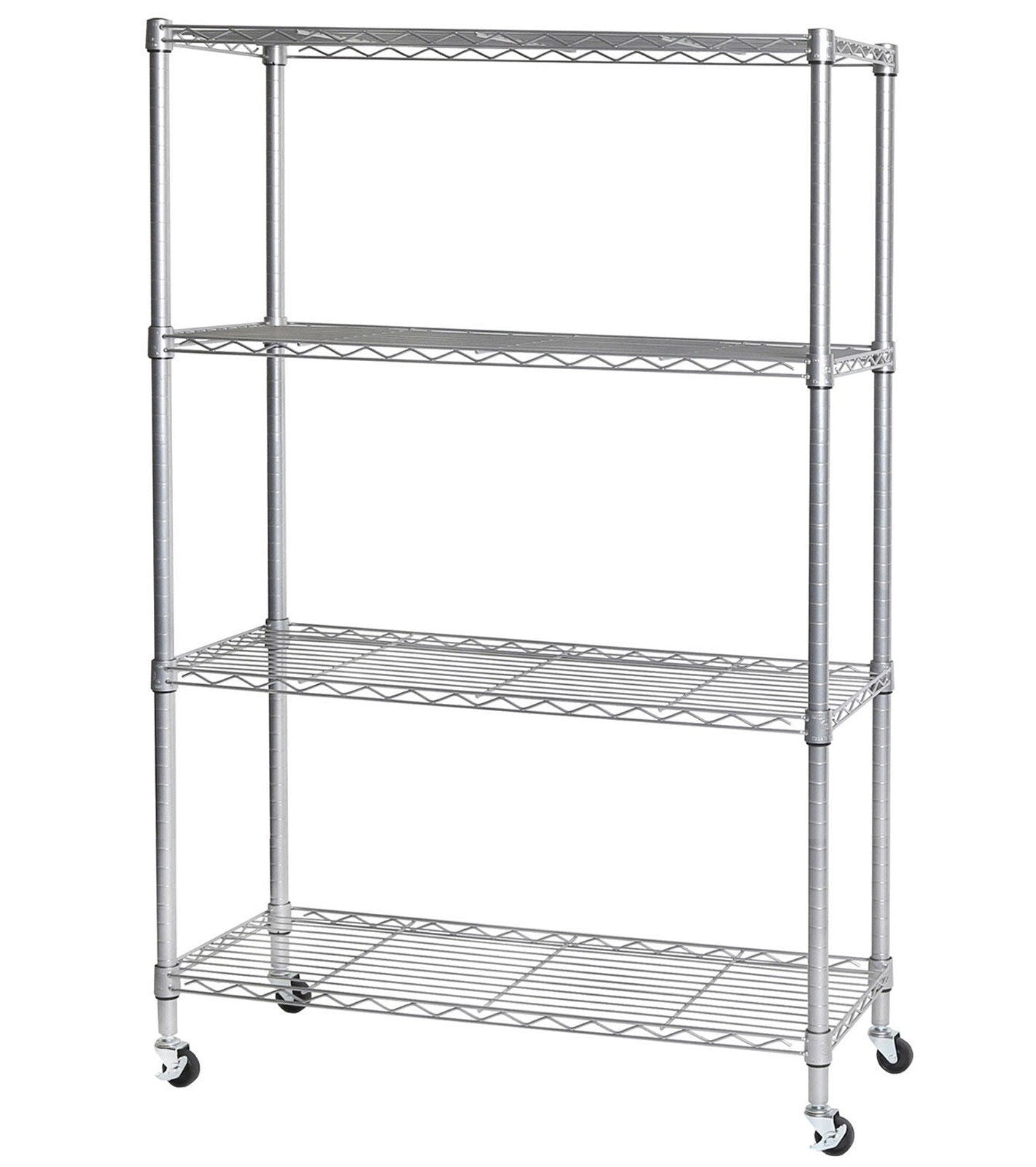 4 Shelf Wire Shelving Metal Storage Rack Heavy Duty Steel 36" x 14" x 54"