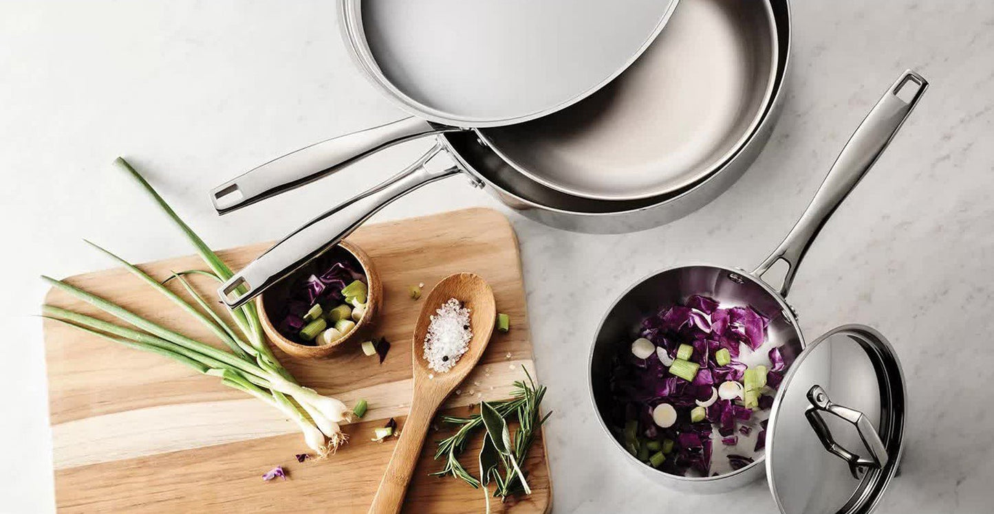 Tramontina Tri-Ply Clad 14 pc Cookware Set 18/10 Stainless Steel Induction Ready