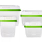 Rubbermaid FreshWorks Produce Food Storage Containers 8 pc Plastic Vented Lids