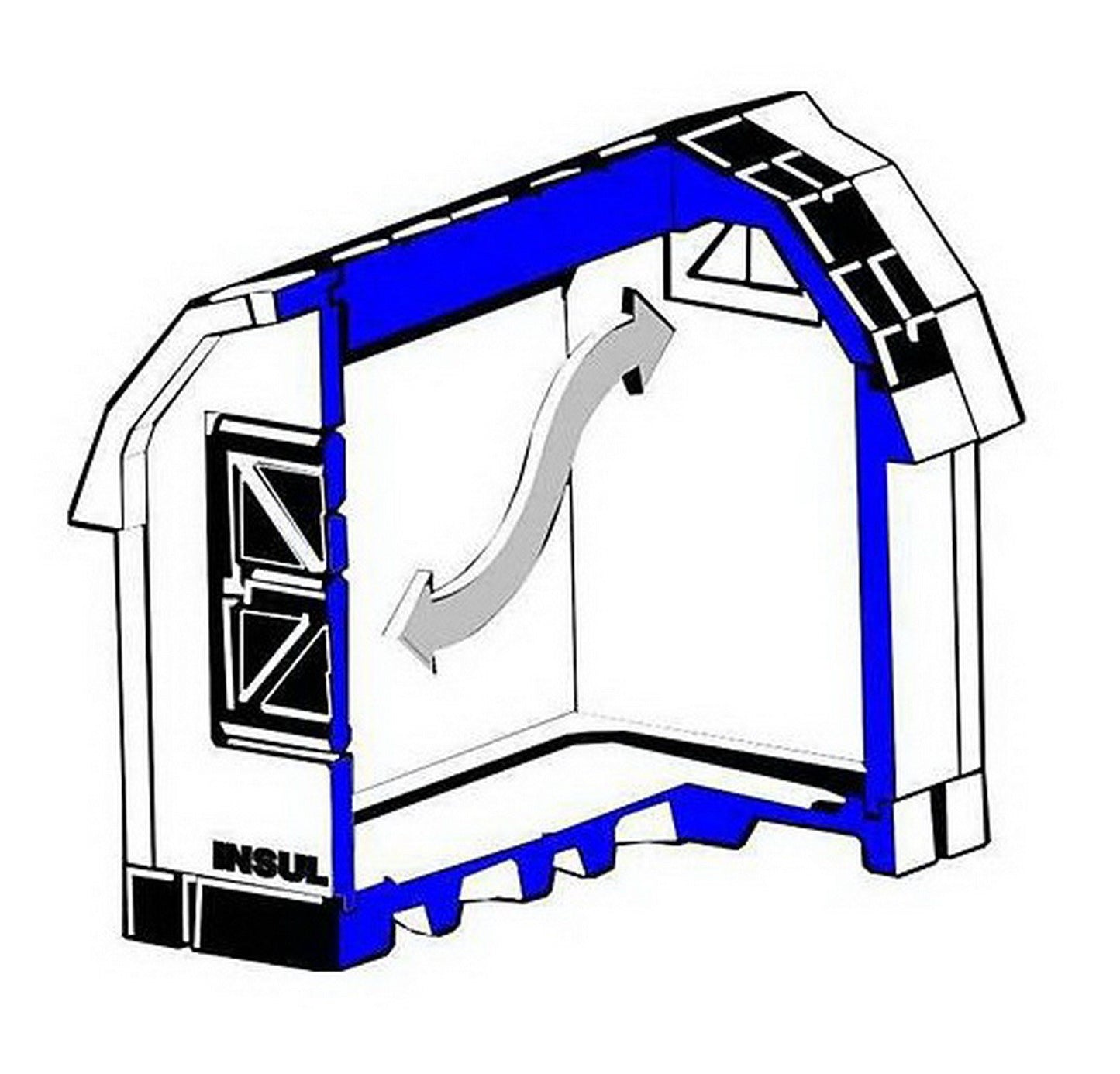 Insulated Dog House Large Doghouse Winter Dog Palace Med to Large Breed
