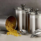 Tramontina 6 pc Kitchen Storage Canister Set Stainless Steel with Lids & Scoops