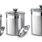 Tramontina 6 pc Kitchen Storage Canister Set Stainless Steel with Lids & Scoops