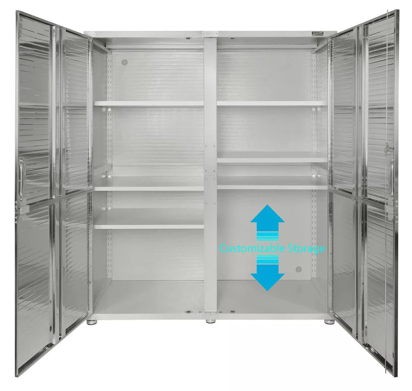 Huge Steel Storage Cabinet Locking Stainless Door Giant Size 60" x 24" x 72"