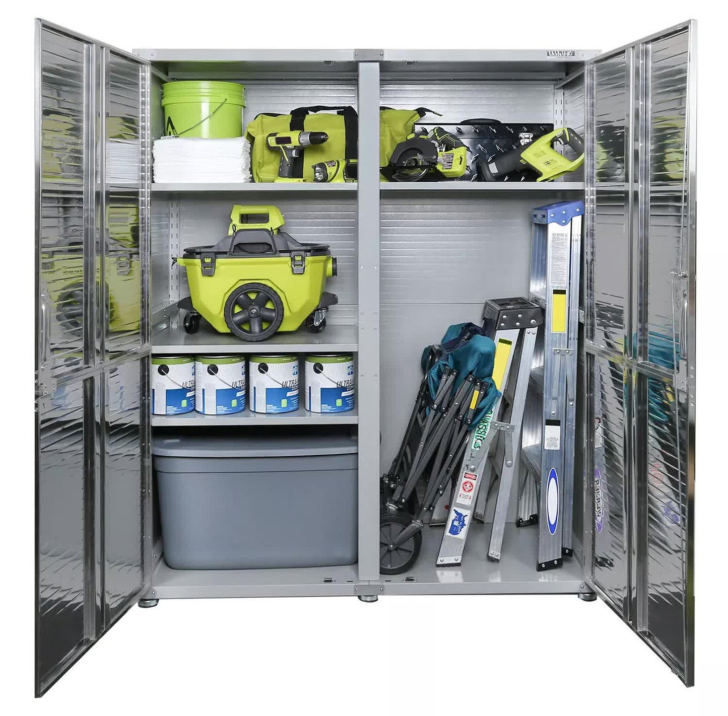 Huge Steel Storage Cabinet Locking Stainless Door Giant Size 60" x 24" x 72"