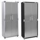 Tall Stainless Steel Storage Cabinet 4 Shelf 2 Locking Doors Heavy Duty 30"x 72"
