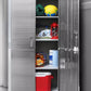 Tall Stainless Steel Storage Cabinet 4 Shelf 2 Locking Doors Heavy Duty 30"x 72"