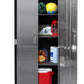 Tall Stainless Steel Storage Cabinet 4 Shelf 2 Locking Doors Heavy Duty 30"x 72"