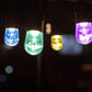 Commercial Outdoor Cafe String Lights 24' 16 Color Changing 12 Bulbs with Remote