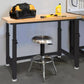 Adjustable Height Workbench Work Table Bench 48" Heavy Duty Wood Top