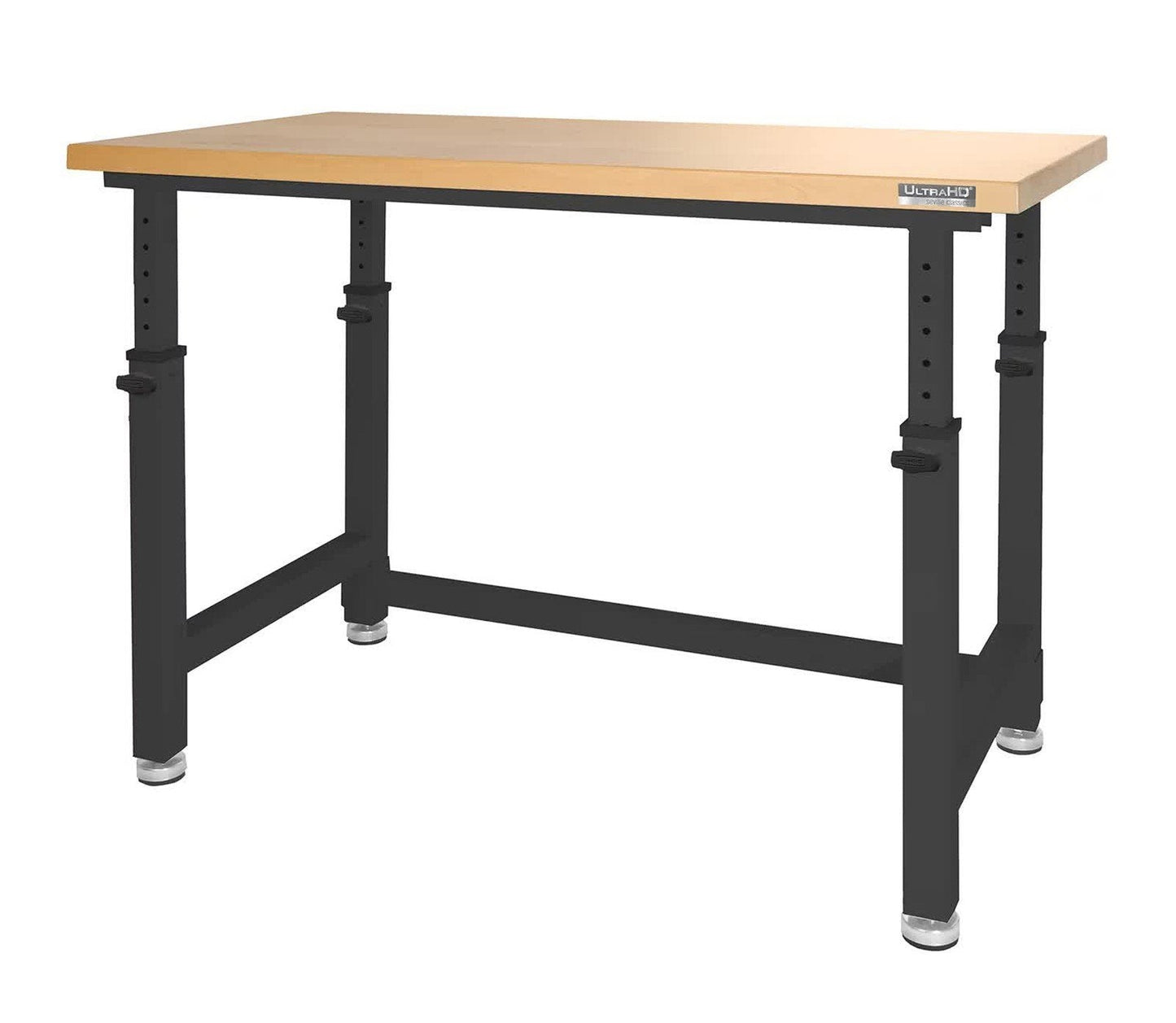 Adjustable Height Workbench Work Table Bench 48" Heavy Duty Wood Top