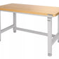 Adjustable Height Workbench Work Table Bench 48" Heavy Duty Wood Top