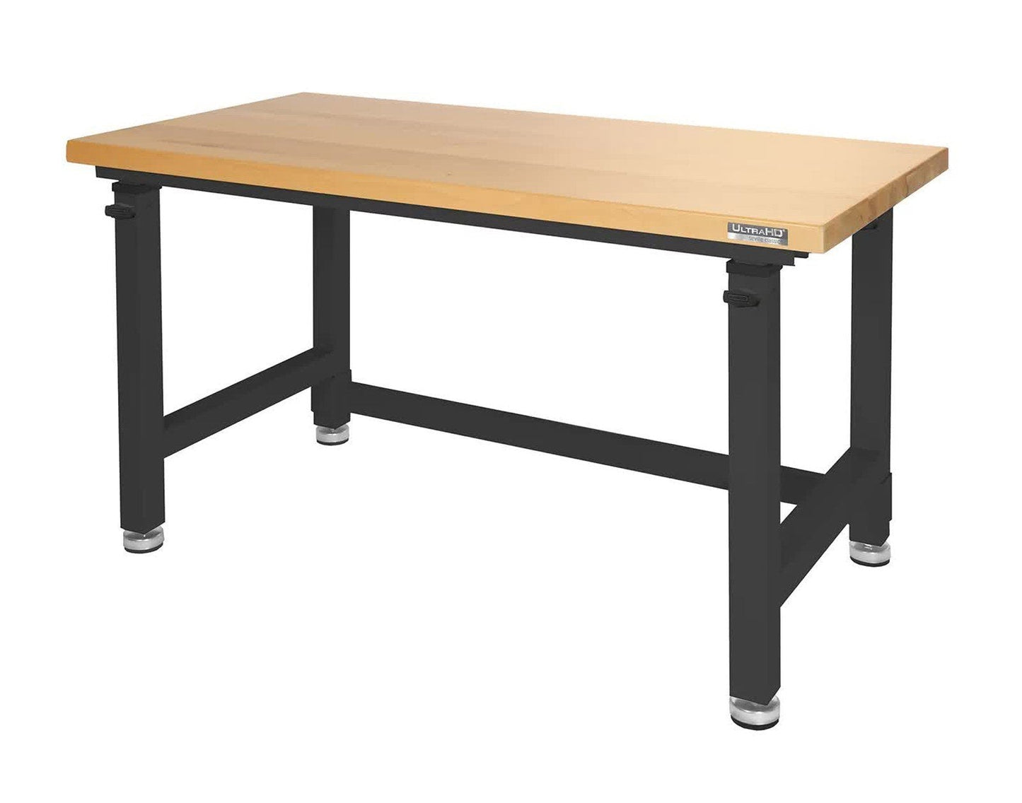 Adjustable Height Workbench Work Table Bench 48" Heavy Duty Wood Top