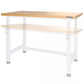 Adjustable Height Workbench Work Table Bench 48" Heavy Duty Wood Top