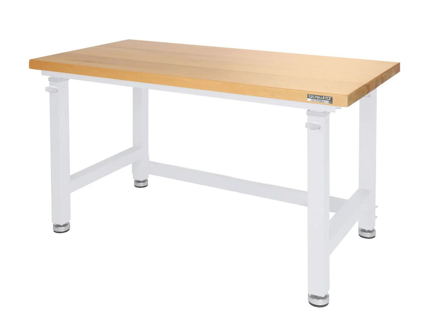 Adjustable Height Workbench Work Table Bench 48" Heavy Duty Wood Top