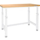 Adjustable Height Workbench Work Table Bench 48" Heavy Duty Wood Top