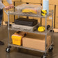 3 Shelf Rolling Steel Commercial Utility Cart Catering Tool Medical Kitchen NSF