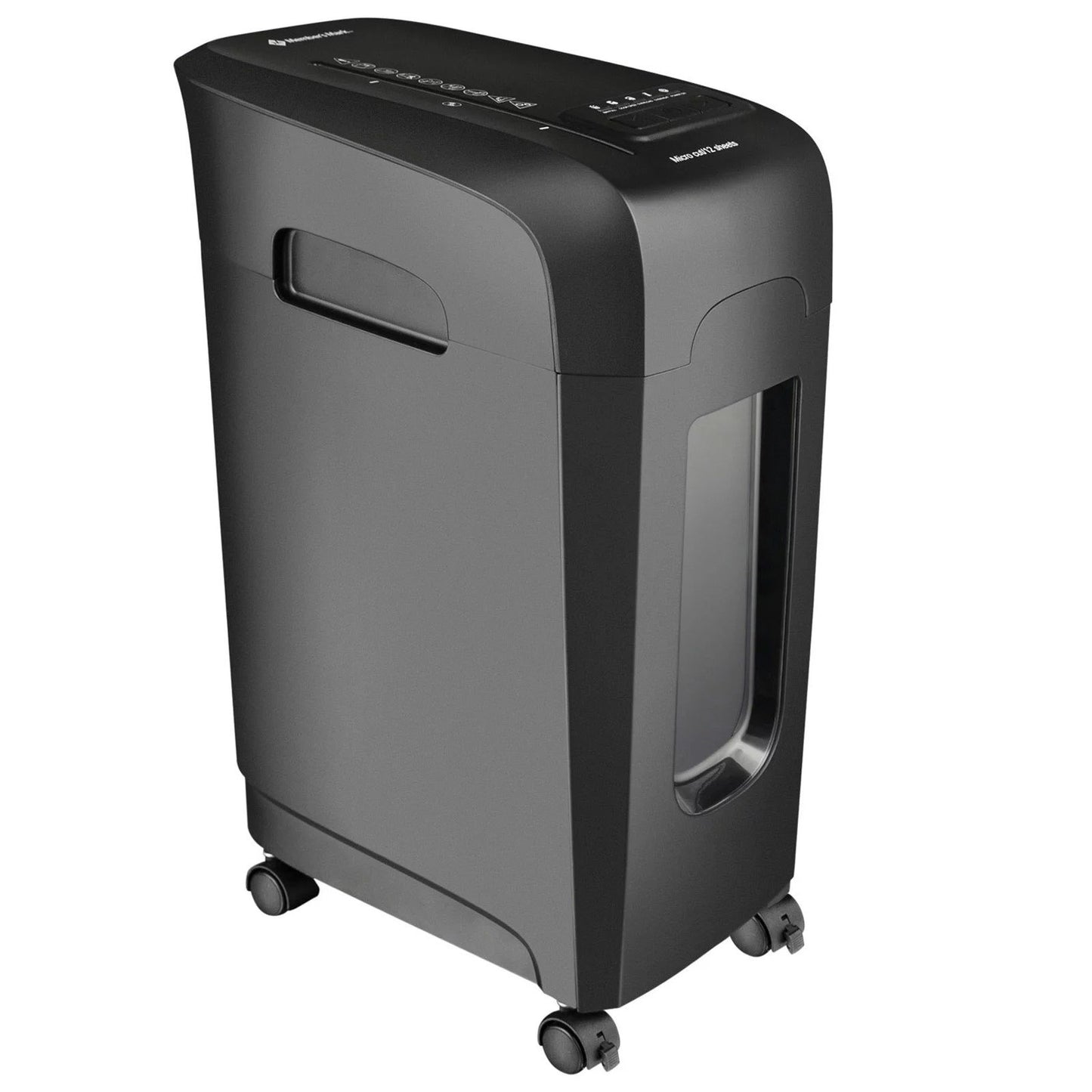 12 Sheet Micro-Cut Paper Shredder 4.5 Gallon Bin 30 Minute Run Time